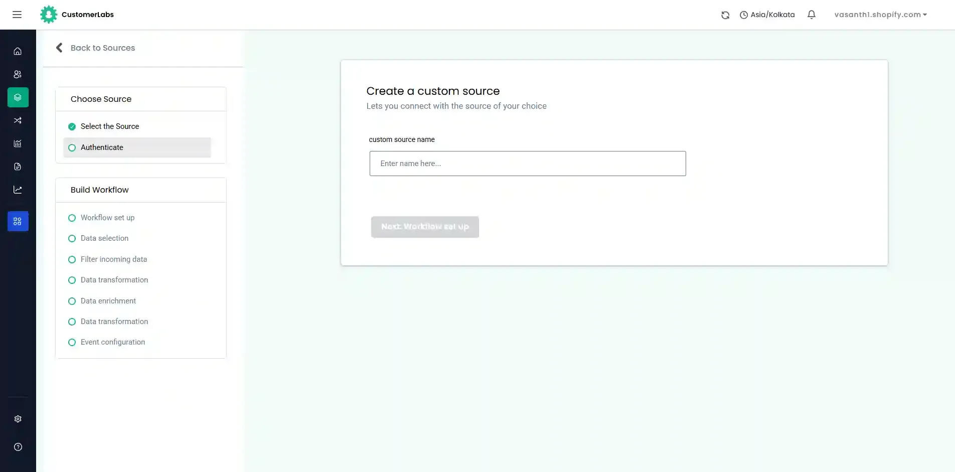 CustomerLabs webhook URL generated