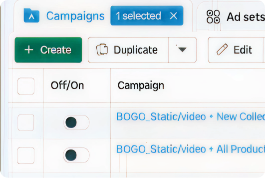 Campaign manager view showing paused campaigns with no path to compliance on default tooling.