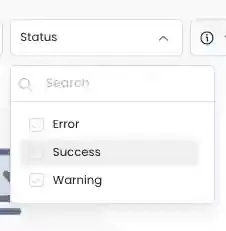Status Filter options