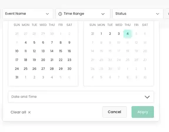 Search By Filter dropdown
