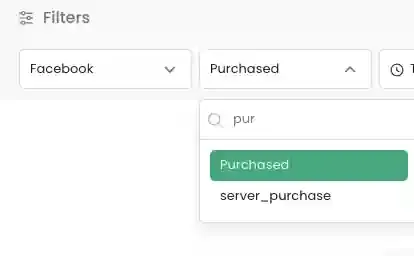 Selecting Purchase event