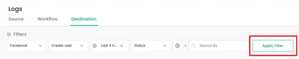 Applying filters for quick example