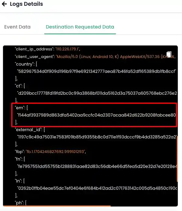 Verifying email parameter in JSON