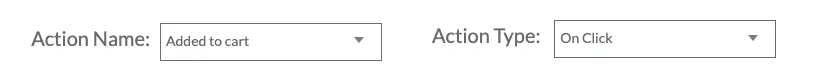 Image explains the two coloum, action name and action type