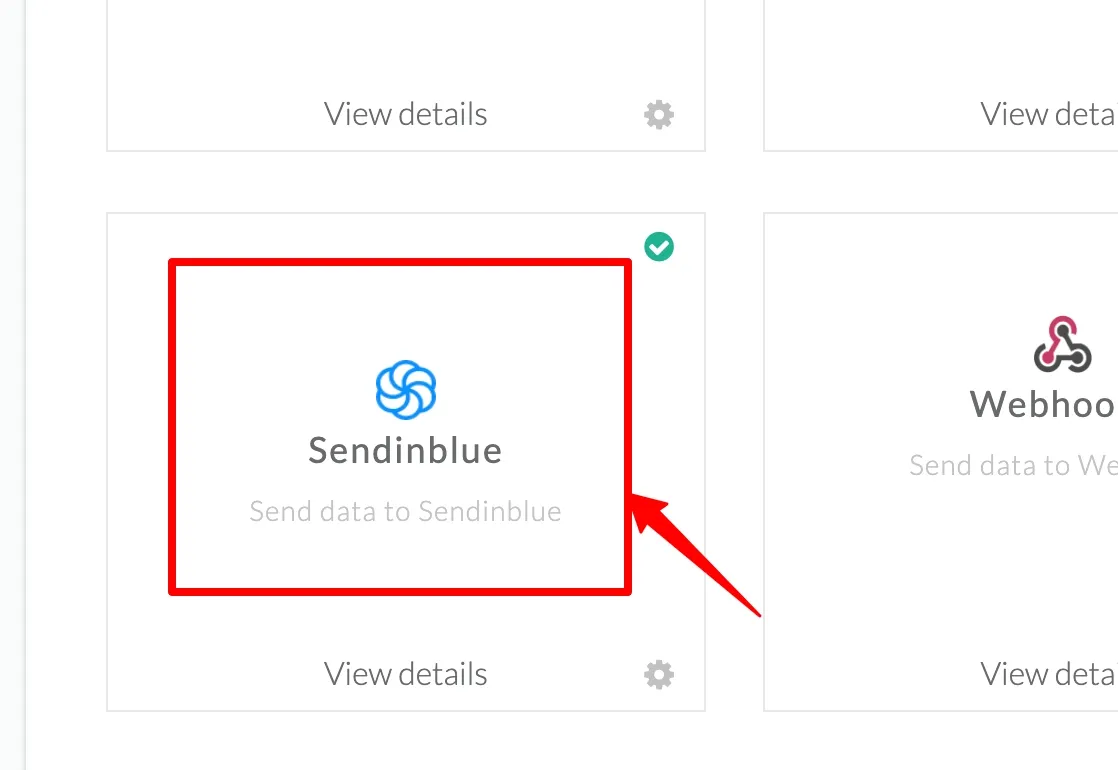 Enable Sendinblue in CustomerLabs