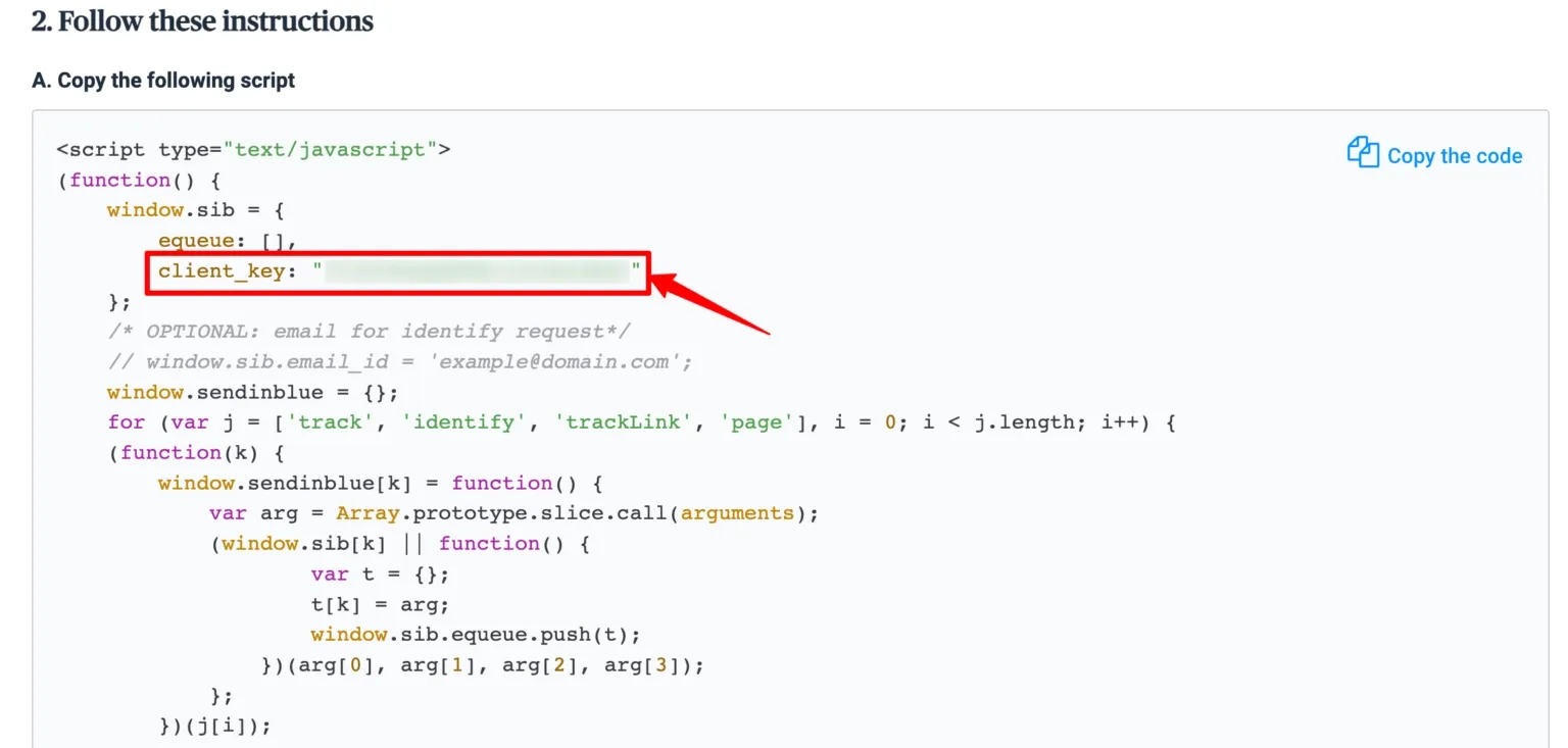 Enable Sendinblue in CustomerLabs