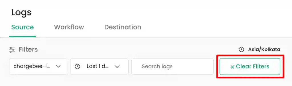Clicking the Clear Filters button to reset the dashboard