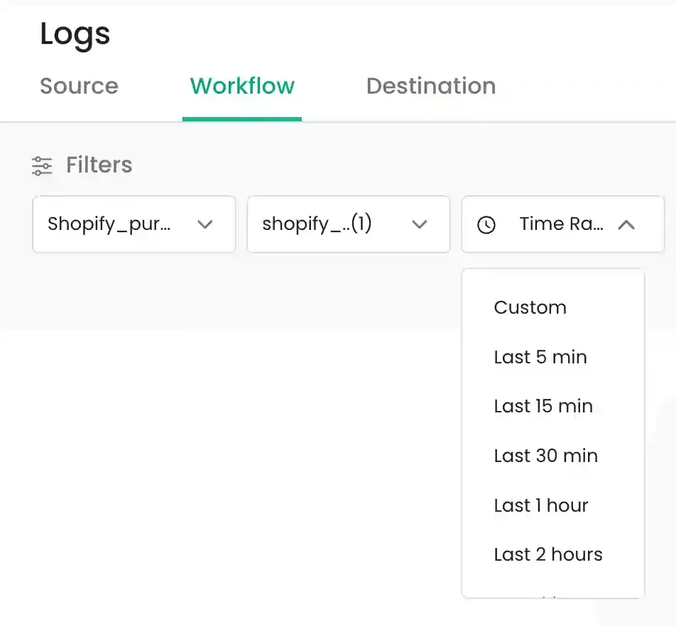 Selecting a relative time range timeframe