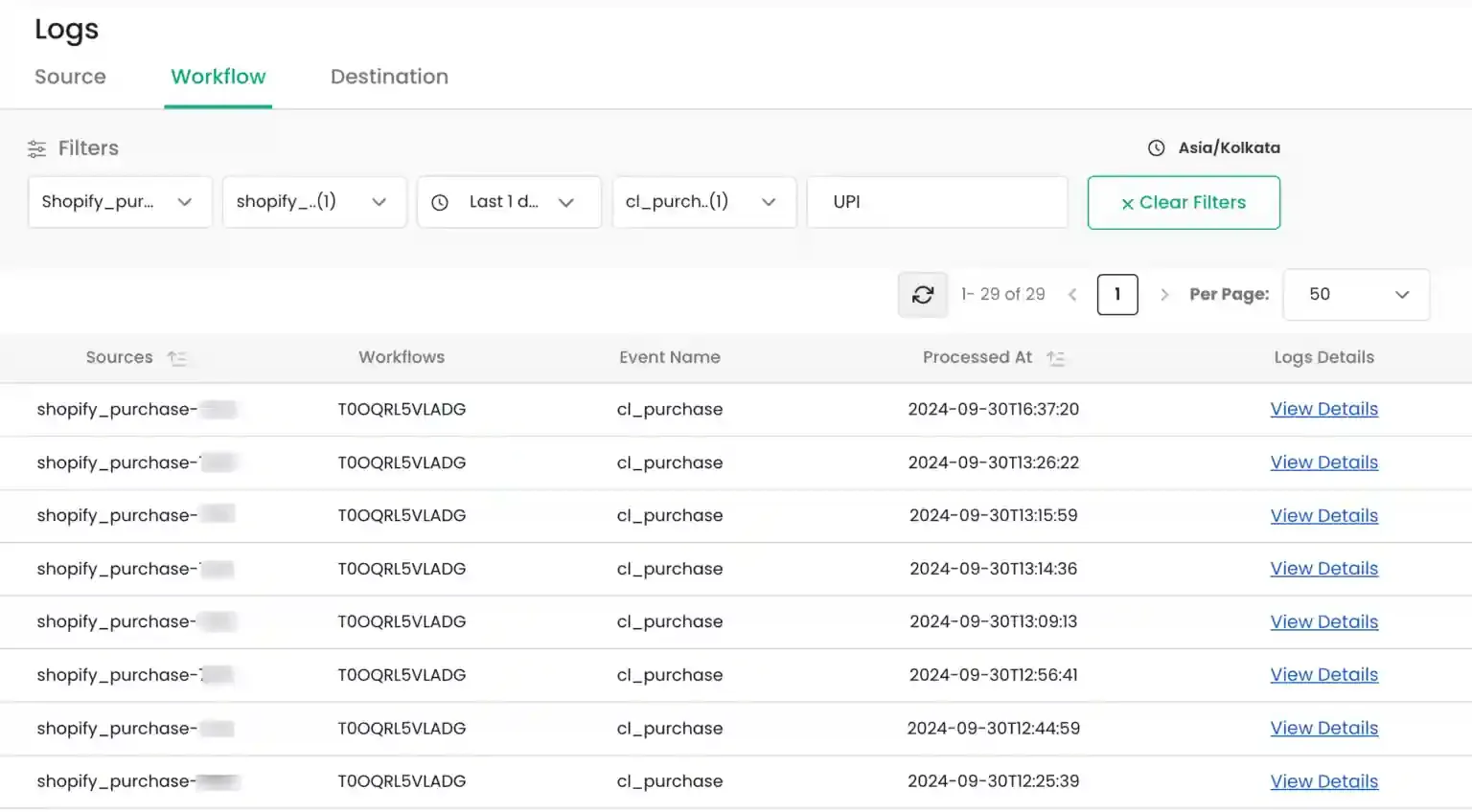 Step 5: Searching for UPI specific logs