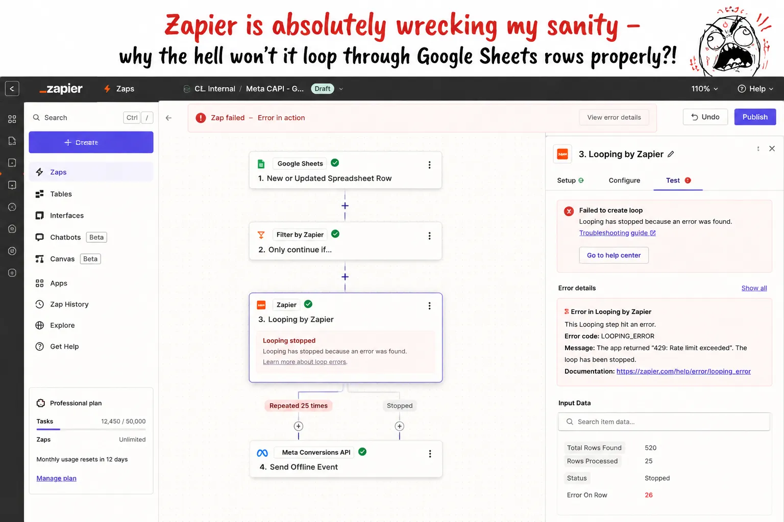 Zapier is absolutely wrecking my sanity