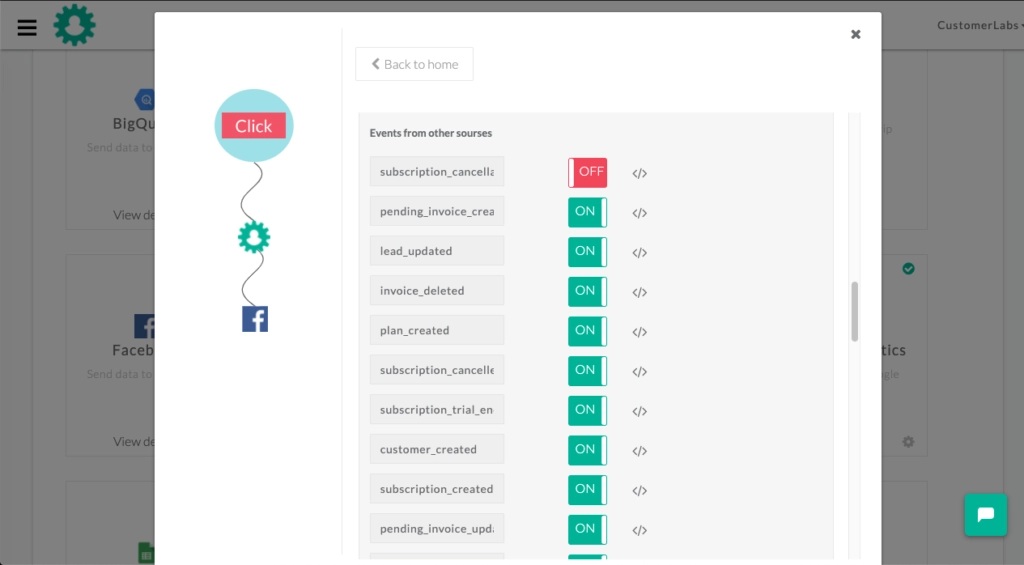 CustomerLabs 拨动开关