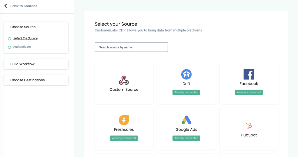 Create a custom source to send data to your servers
