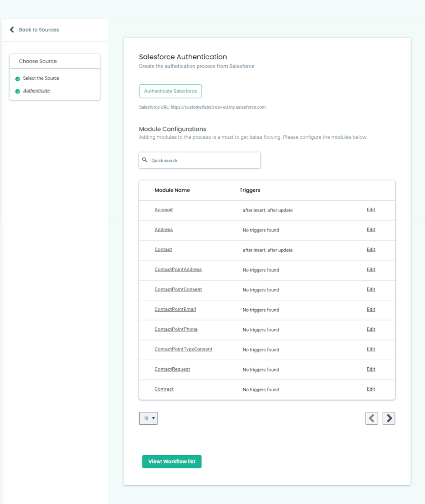 salesforce module