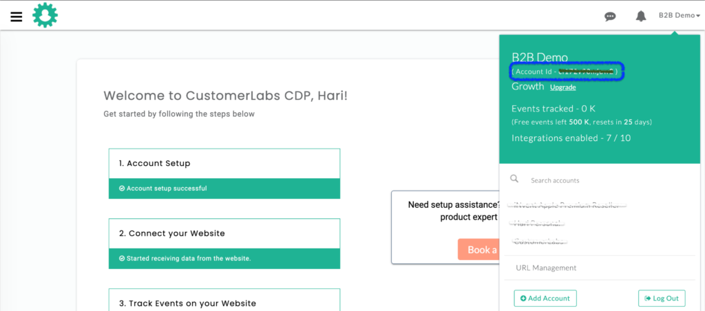 Copy Account ID
