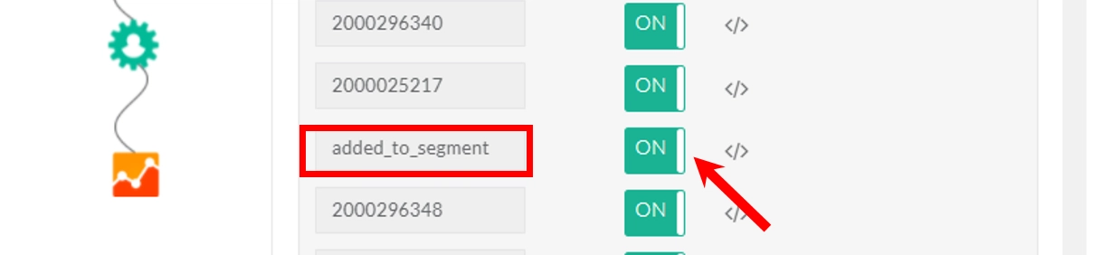 This image explains the add to segment button on