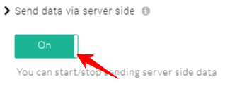 Toggle on button for sending data via server-side inside CustomerLabs CDP