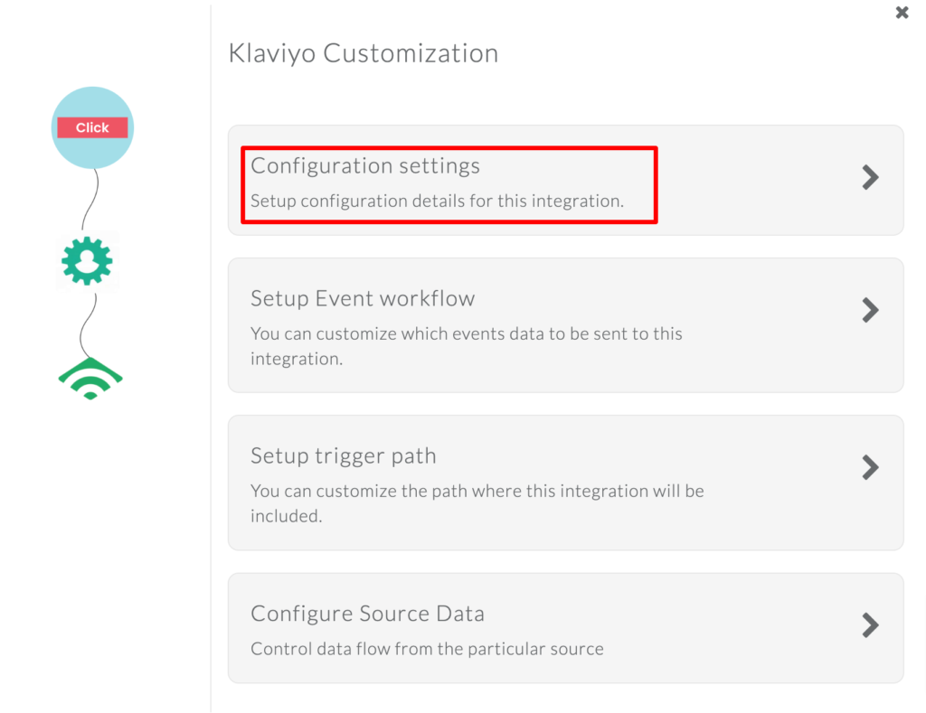 Klaviyo configuration with CUstomerLabs CDP 