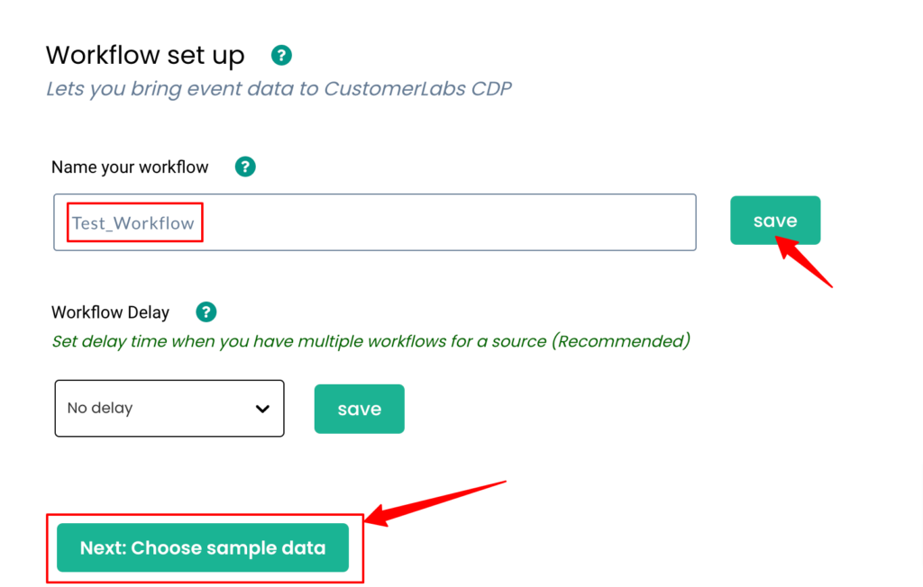 Workflow setup in Customerlabs CDP 