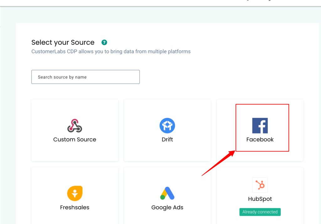 Facebook as a Source in CustomerLabs CDP