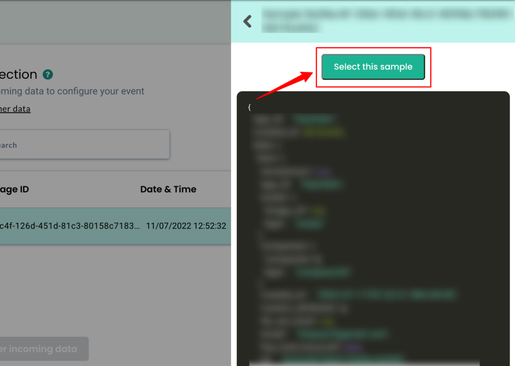 Raw sample data to choose to have the complete workflow set up