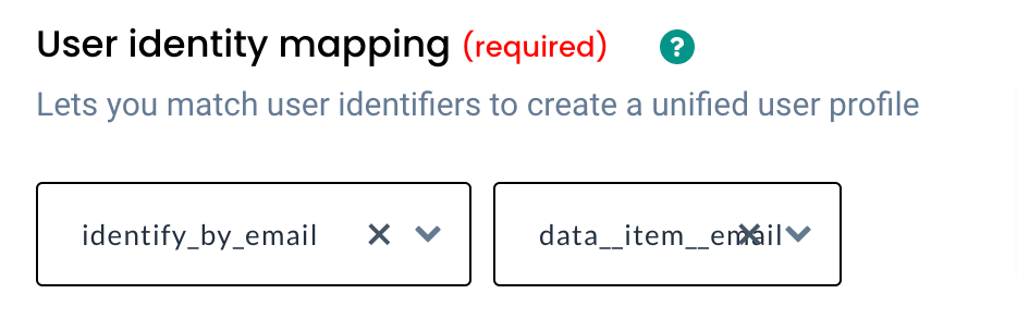 Intercom data user identity mapping