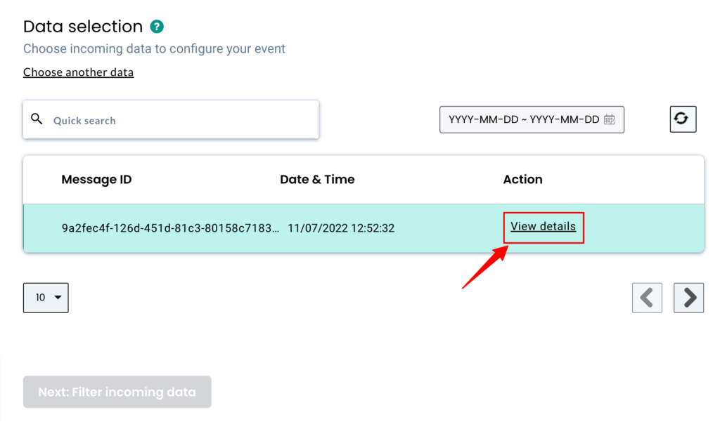 Raw Data pushed in from Intercom into CustomerLabs CDP