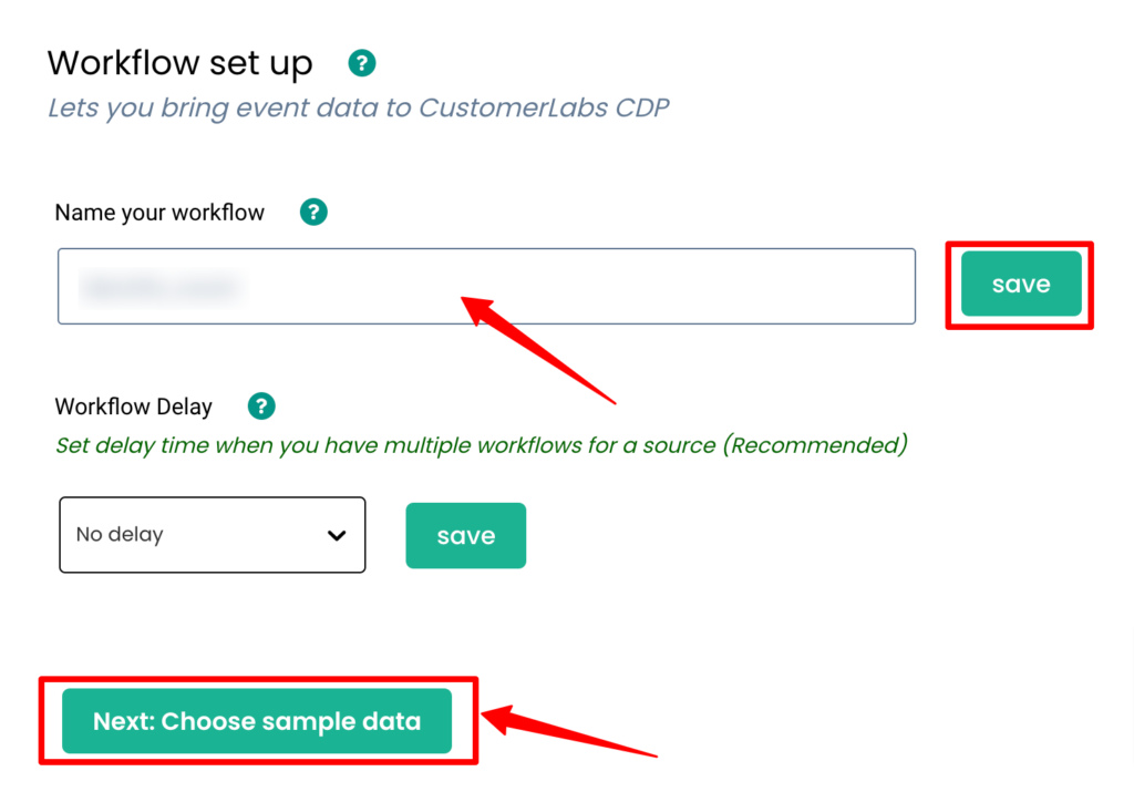 CustomerLabs workflow setup for Facebook 