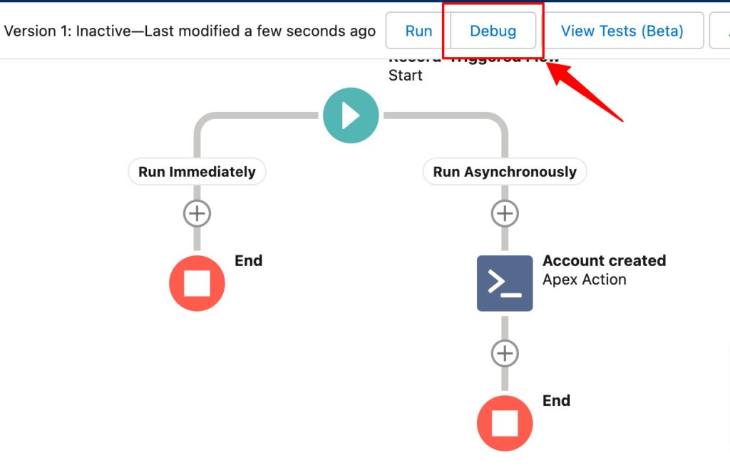 Run Asynchronously path inside Salesforce CRM to send the data
