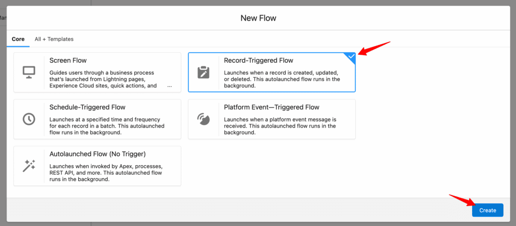 Record-triggered flow for flow of data from Salesforce to CustomerLabs CDP