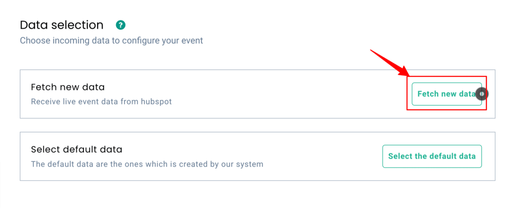 Data selection to fetch new data into CustomerLabs CDP from HubSpot