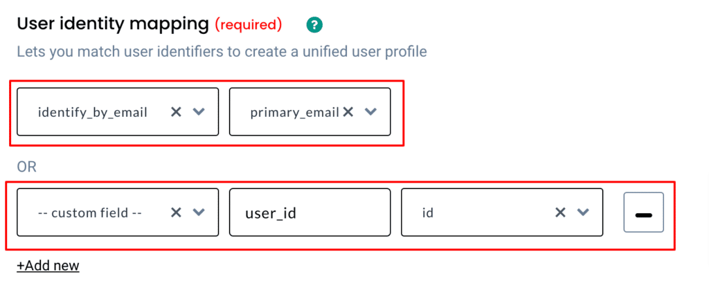 User identity mapping inside CustomerLabs CDP