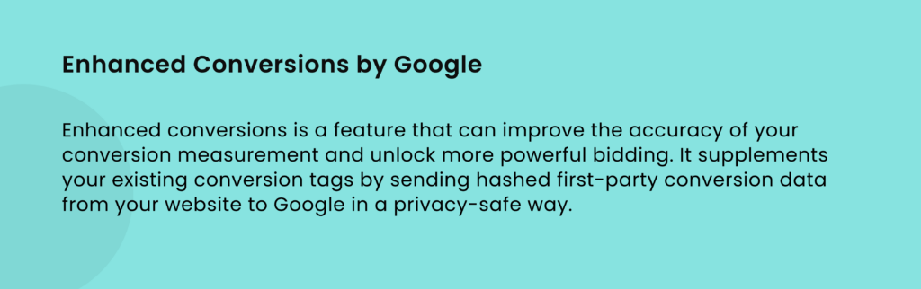 Enhanced Conversions by Google Enhanced Conversions by Google