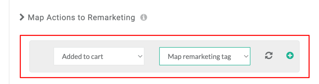 Mapping the remarketing tag added to cart event. 