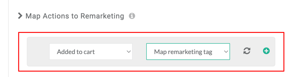 Mapping the remarketing tag added to cart event.