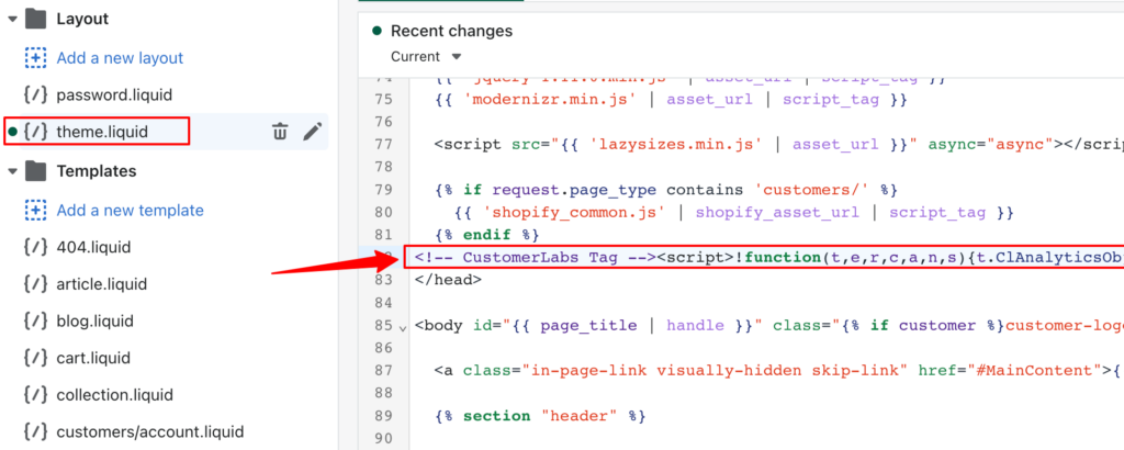 Tracking code