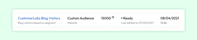 Banner promotes that the after custom audience is 15000