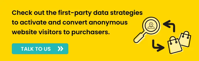 Check out the first-party data strategies to activate and convert anonymous website visitors to purchasers.