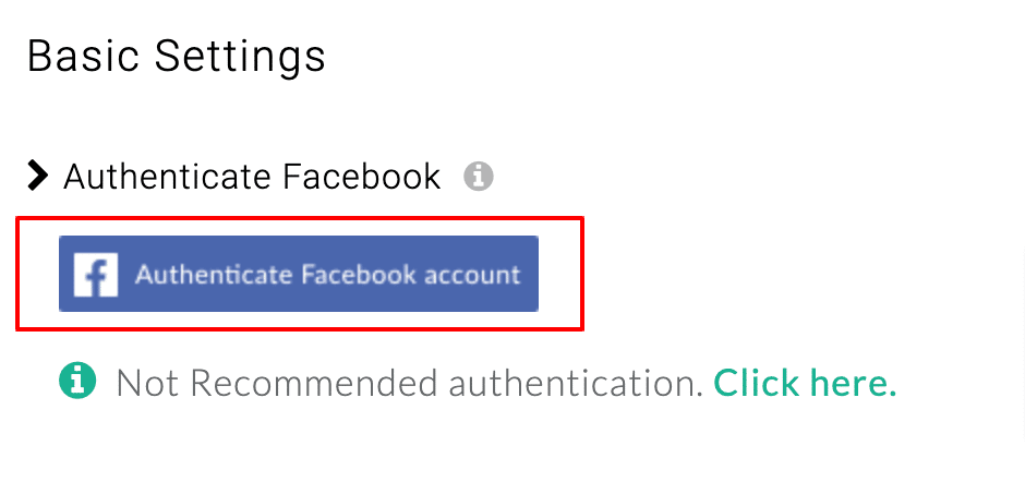 Facebook Authenticate inside CustomerLabs CDP.