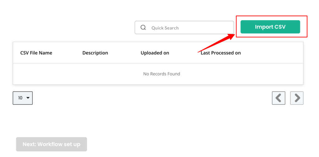 Import CSV button shown in CustomerLabs CDP 