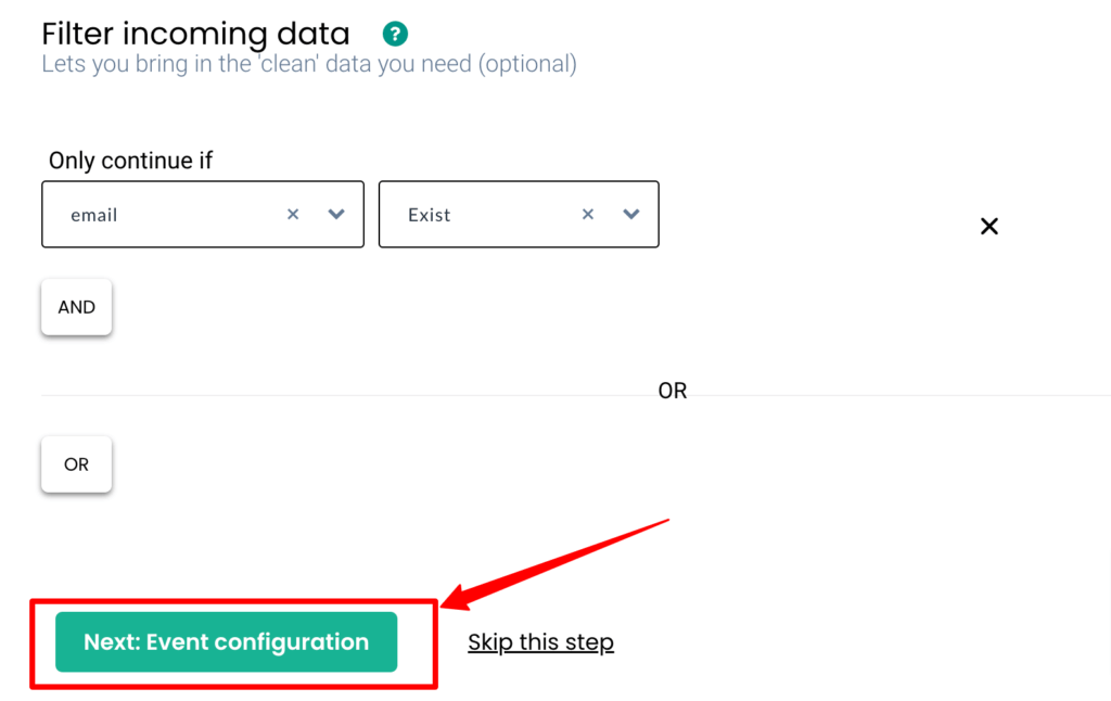 Filtering incoming data from CSV file upload to CustomerLabs CDP