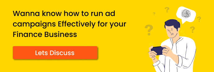 CTA showing a character who is confused on how to run ad campaigns effectively for your financial business.