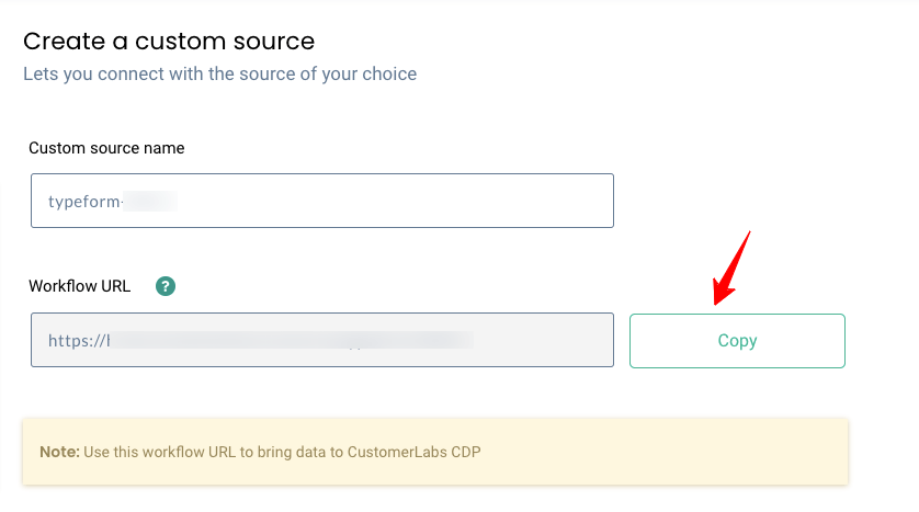 Creating a custom source, the typeform. 