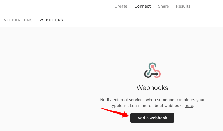 Webhook integration inside webhook dashboard