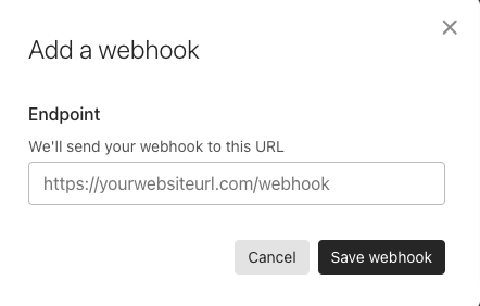 Adding a webhook and saving it for data transfer from typeform to CustomerLabs through webhook.