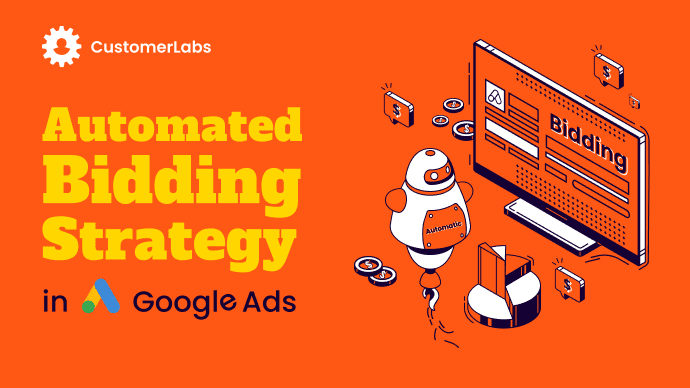 Automated Bidding Strategy is the text visible on the image that is a blog banner of a comprehensive blog with all the information on Automated Bidding Strategy in Google Ads sourced from authentic sources such as Google Ads Help, Google Support and documentation including the YouTube videos by Google.