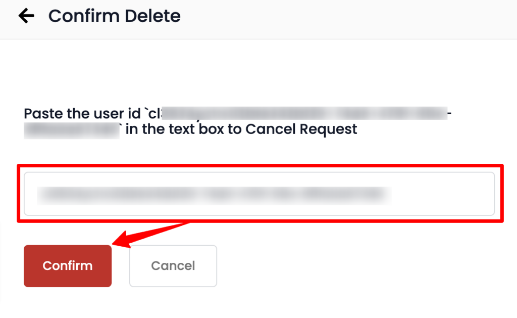 cancel deletion