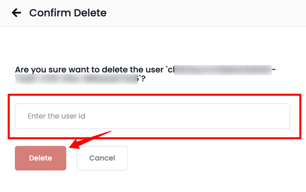 confirm delete