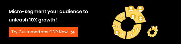 CTA with the text Micro-segment your audience to unleash 10X growth. Try CustomerLabs CDP Now.