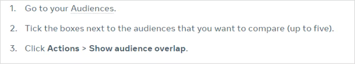 Screenshot of Audience Overlapping solution provided by Meta.