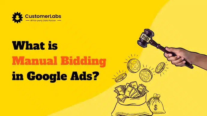 Blog banner with the text What is Manual Bidding in Google Ads illustration representing actual manual bidding